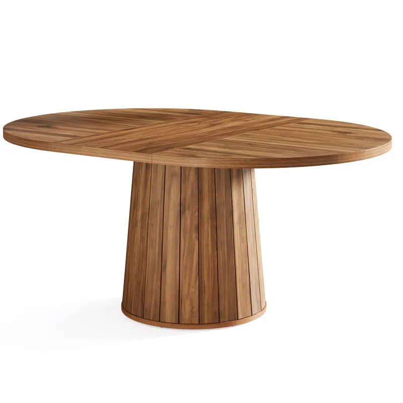 Tribesigns Dining Tables*55" Dining Table, Wood Oval Kitchen Dinner Table