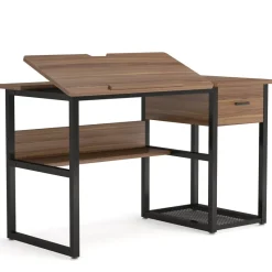 Tribesigns Desks*47.2" Drafting Table, Drawing Computer Desk with Storage Drawers