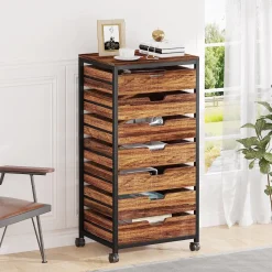 Tribesigns Chests Of Drawers*5/7 Drawer Chest, Wood Storage Dresser Cabinet with Wheels