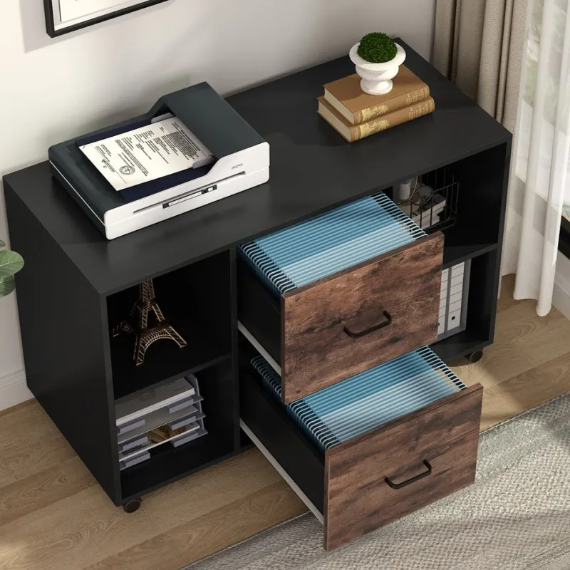 Tribesigns File Cabinets|File Cabinets*2 Drawer File Cabinet, Large Mobile Filing Cabinet for Letter Size