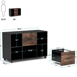 Tribesigns File Cabinets|File Cabinets*2 Drawer File Cabinet, Large Mobile Filing Cabinet for Letter Size