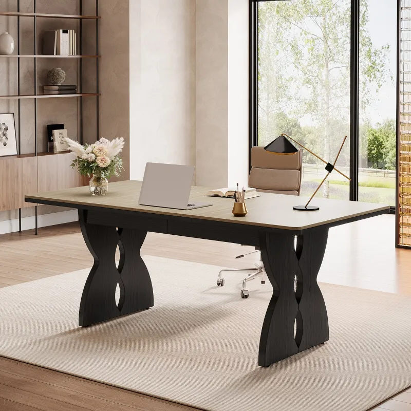 Tribesigns Desks*70.8" Executive Desk, Heavy - duty Computer Desk Office Desk