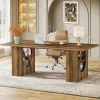 Tribesigns Desks*70.8" Executive Desk, Home Office Desk Computer Desk with Storage Shelves