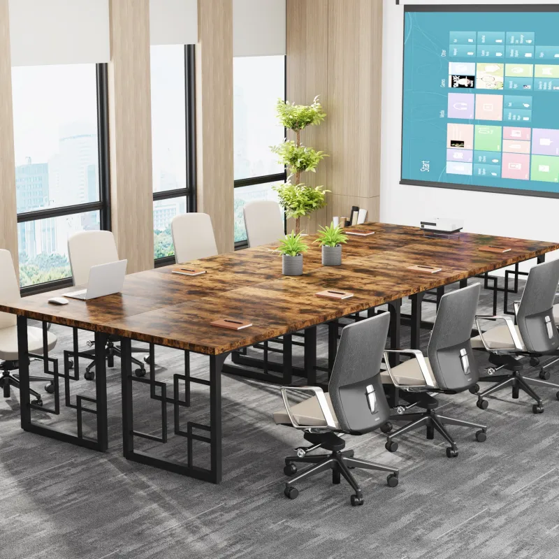 Tribesigns Desks*63" Executive Desk, Industrial Study Computer Desk with Metal Legs