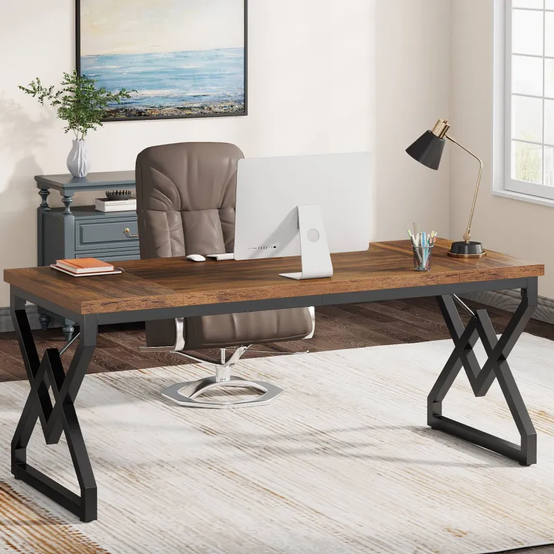 Tribesigns Desks*63" Executive Desk, Large Computer Desk for Home Office