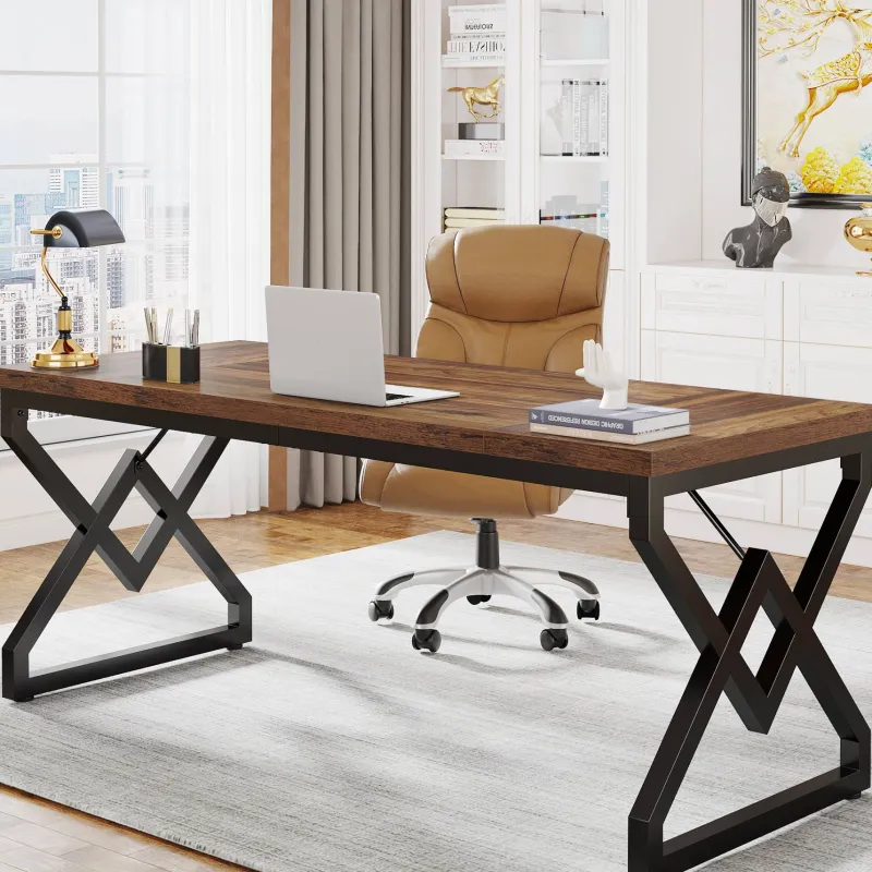 Tribesigns Desks*63" Executive Desk, Large Computer Desk for Home Office