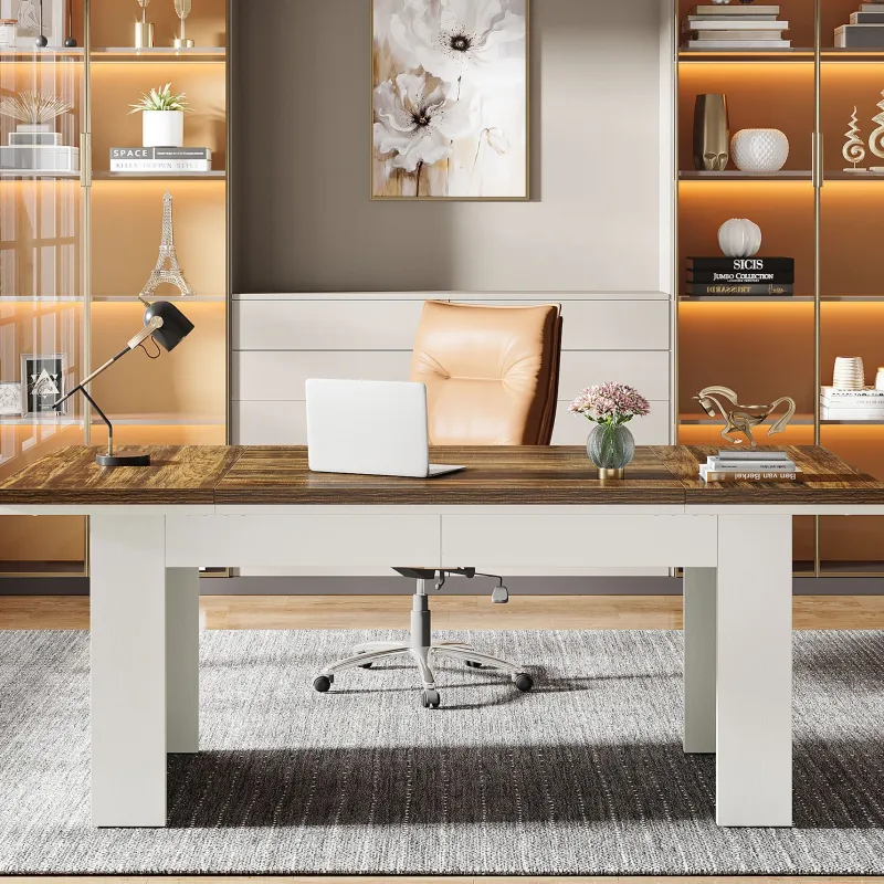 Tribesigns Desks*63" Executive Desk, Modern Computer Desk Study Home Office Table