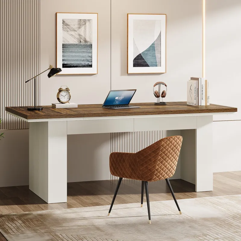 Tribesigns Desks*63" Executive Desk, Modern Computer Desk Study Home Office Table