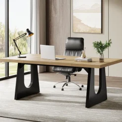 Tribesigns Desks*70" Executive Desk, Modern Computer Office Desk Workstation