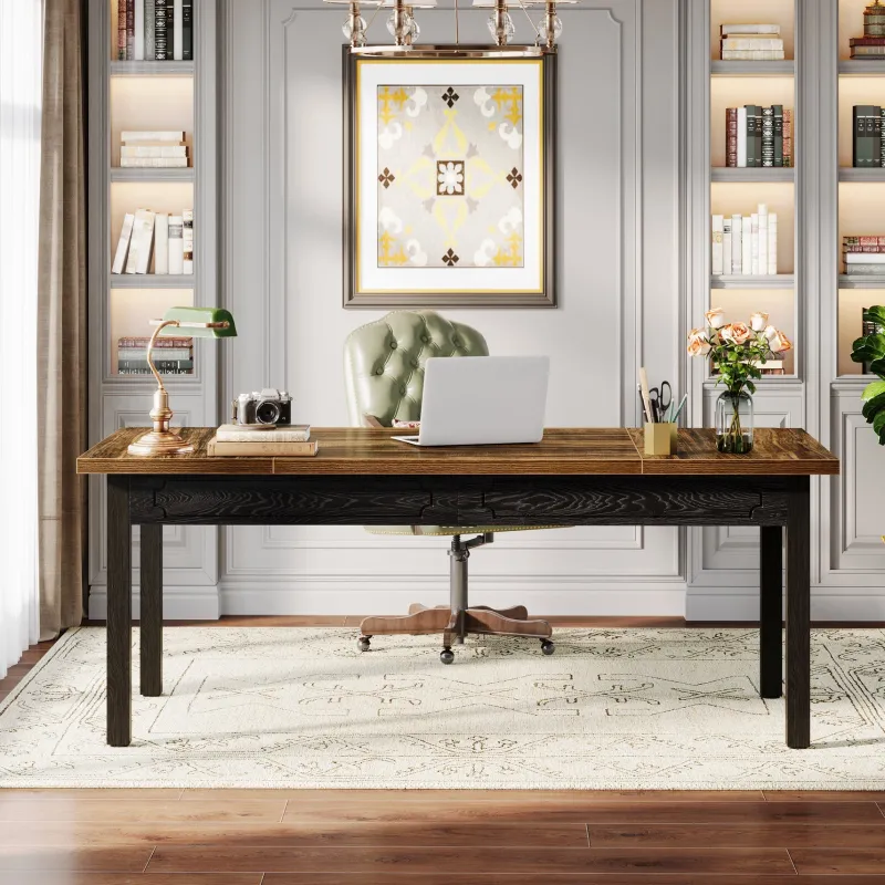 Tribesigns Desks*63" Executive Desk, Modern Computer Desk Office Desk