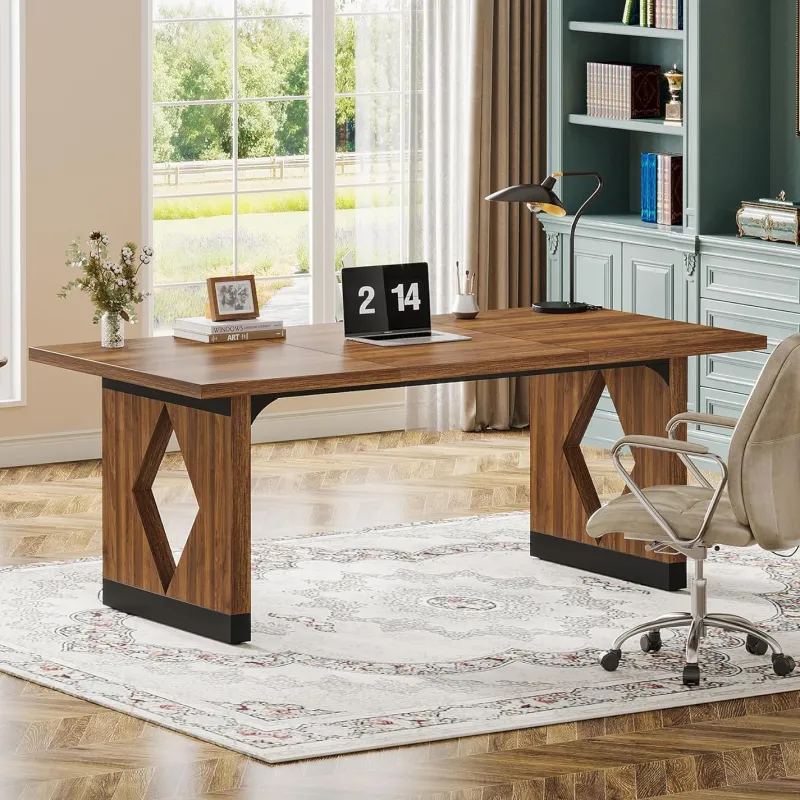 Tribesigns Desks*63" Executive Desk, Modern Computer Desk Home Office Desk