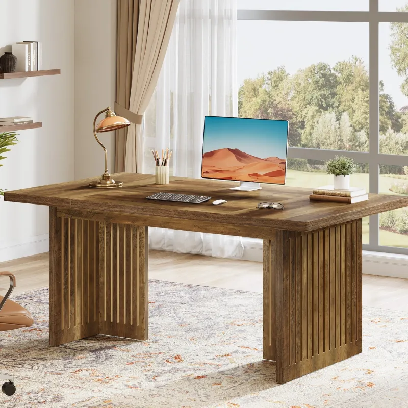 Tribesigns Desks*63" Executive Desk, Modern Computer Desk Study Writing Table