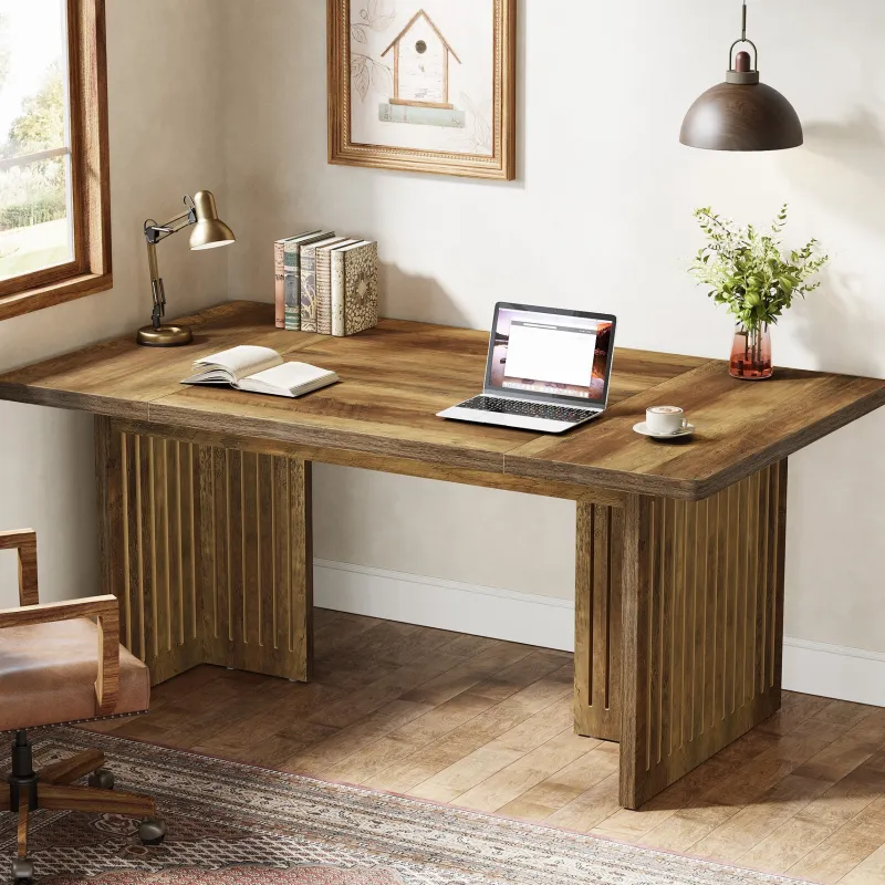 Tribesigns Desks*63" Executive Desk, Modern Computer Desk Study Writing Table