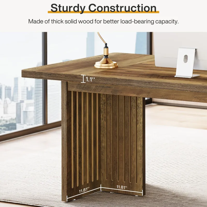 Tribesigns Desks*63" Executive Desk, Modern Computer Desk Study Writing Table