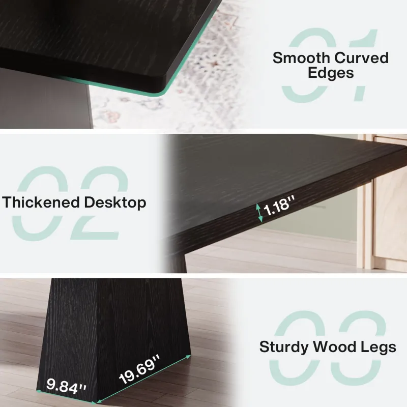 Tribesigns Desks*63" Executive Desk, Modern Office Computer Desk Workstations