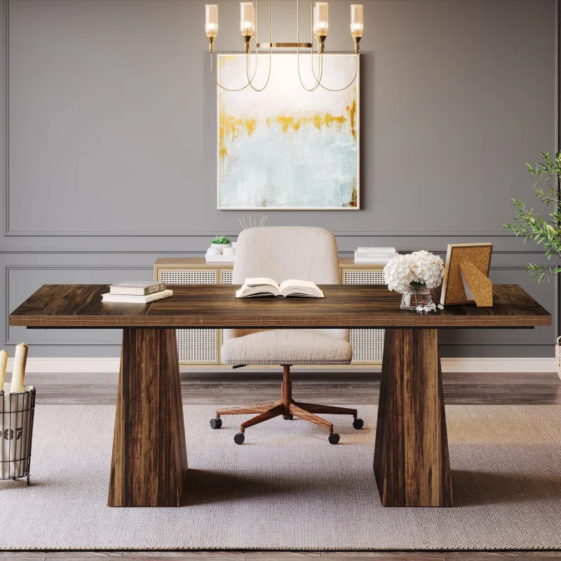 Tribesigns Desks*63" Executive Desk, Modern Office Computer Desk Workstations