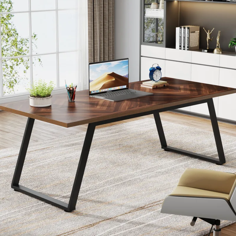 Tribesigns Desks*63" Executive Desk, Simple Computer Desk with Thickened Frame