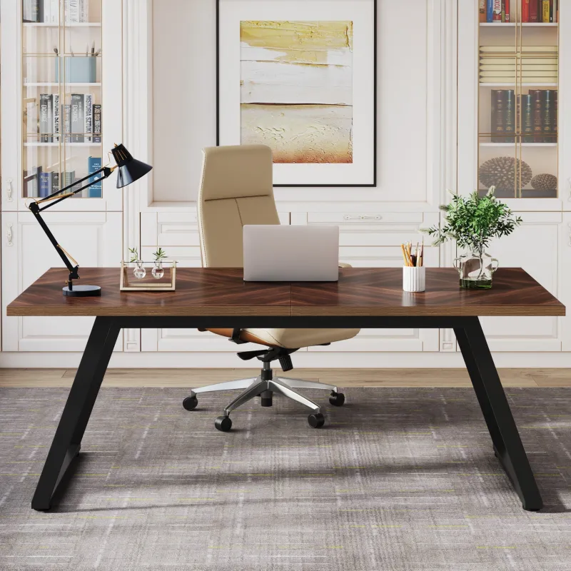 Tribesigns Desks*63" Executive Desk, Simple Computer Desk with Thickened Frame