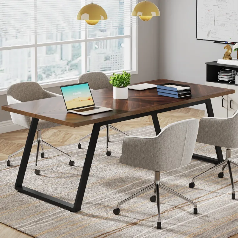 Tribesigns Desks*63" Executive Desk, Simple Computer Desk with Thickened Frame