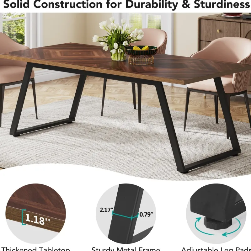 Tribesigns Desks*63" Executive Desk, Simple Computer Desk with Thickened Frame