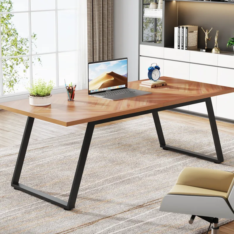 Tribesigns Desks*63" Executive Desk, Simple Computer Desk with Thickened Frame