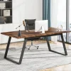Tribesigns Desks*63" Executive Desk, Simple Wood Computer Writing Desk