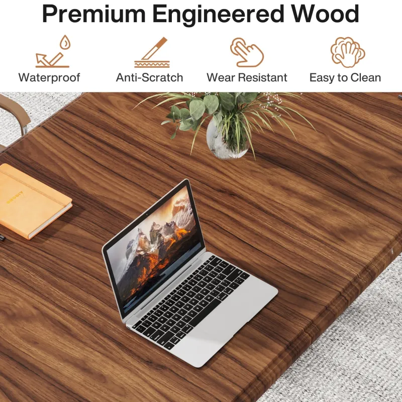 Tribesigns Desks*63" Executive Desk, Simple Wood Computer Writing Desk