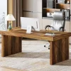 Tribesigns Desks*63" Executive Desk, Wood Computer Desk Office Desk