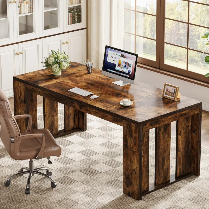 Tribesigns Desks*63" Executive Desk, Wood Computer Table Conference Table for 4 - 6