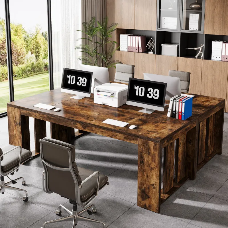 Tribesigns Desks*63" Executive Desk, Wood Computer Table Conference Table for 4 - 6