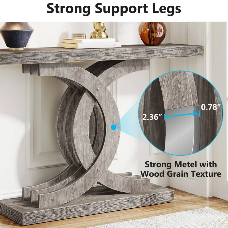 Tribesigns Console Tables|Console Tables*39" Farmhouse Console Table Entryway Table with Geometric Base