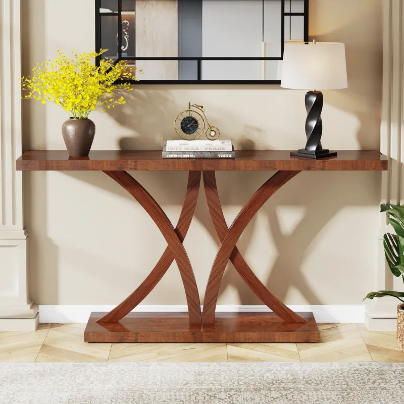 Tribesigns Console Tables|Console Tables*63" Farmhouse Console Table, Industrial Wood Sofa Entryway Table