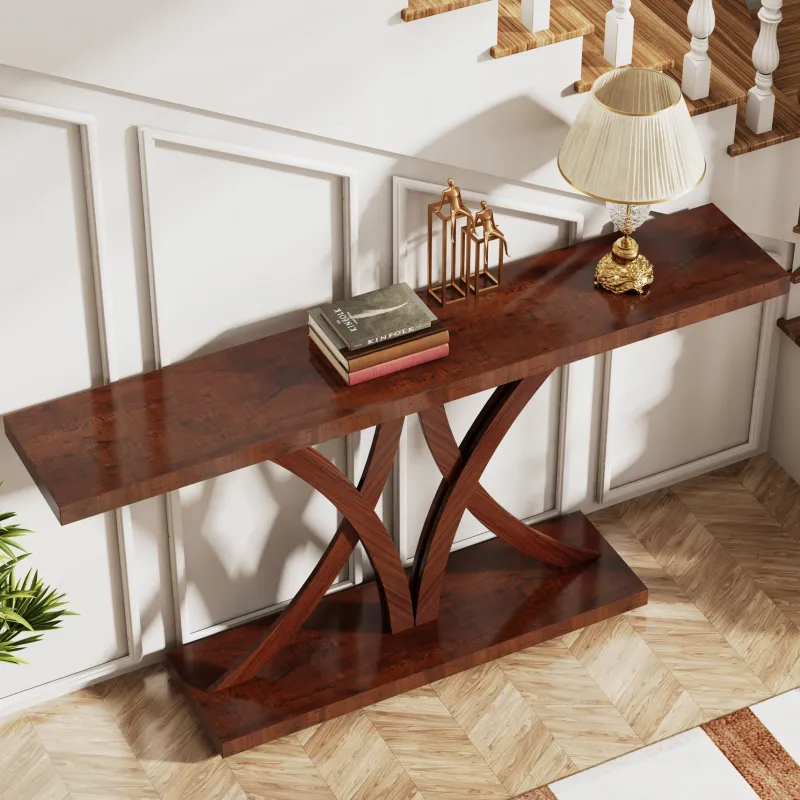 Tribesigns Console Tables|Console Tables*63" Farmhouse Console Table, Industrial Wood Sofa Entryway Table