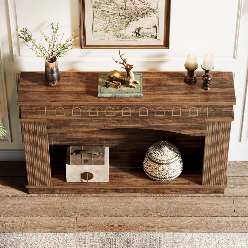 Tribesigns Console Tables|Console Tables*47" Farmhouse Console Table, 2 - Tier Sofa Table Entryway Table