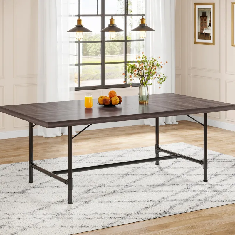 Tribesigns Dining Tables*70.8" Industrial Dining Table Kitchen Table for 6-8 People