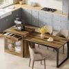 Tribesigns Kitchen Islands|Kitchen Islands*78.7" Kitchen Island, Attached Dining Table With Charging Station For 4 - 6