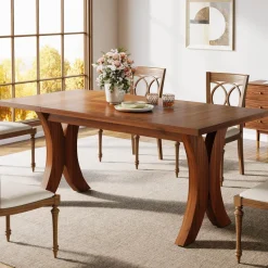 Tribesigns Dining Tables*63" Kitchen Table, Modern Dinner Dining Table for 4 - 6