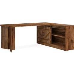 Tribesigns Desks*70.9" L Shaped Executive Desk, Large Office Computer Desk with Storage Cabinet