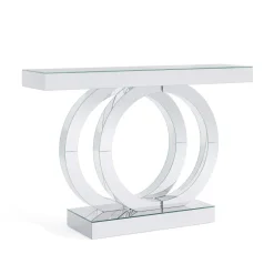 Tribesigns Console Tables|Console Tables*43" Mirrored Console Table, Glass Sofa Table Foyer Table