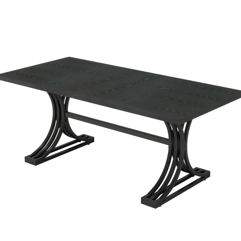 Tribesigns Dining Tables*63'' Modern Dining Table with Faux Marble Tabletop & Metal Legs