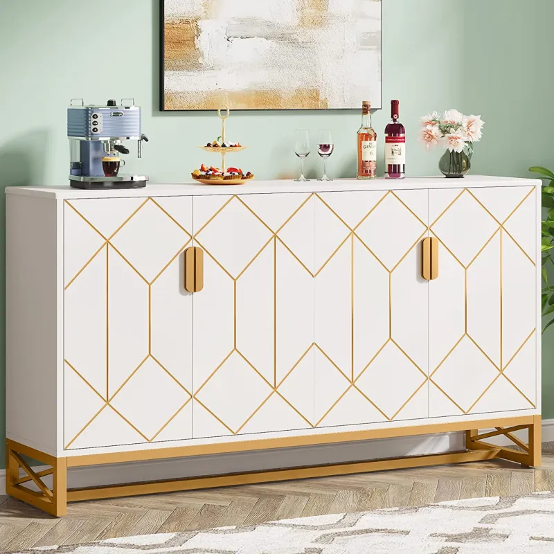 Tribesigns Sideboards & Buffets|Sideboards & Buffets*59" Modern Sideboard Buffet Kitchen Storage Cabinet with Doors