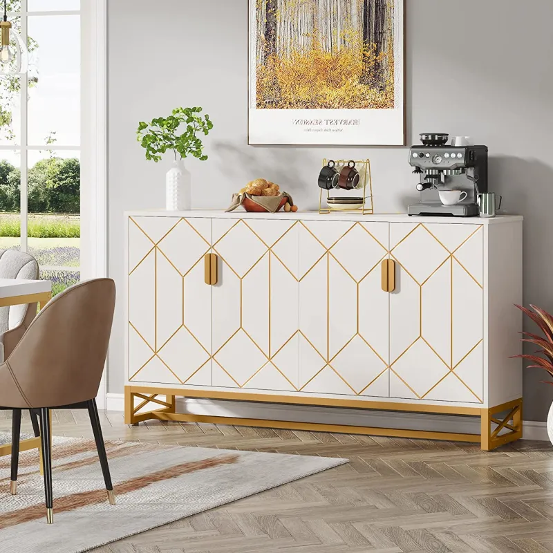 Tribesigns Sideboards & Buffets|Sideboards & Buffets*59" Modern Sideboard Buffet Kitchen Storage Cabinet with Doors