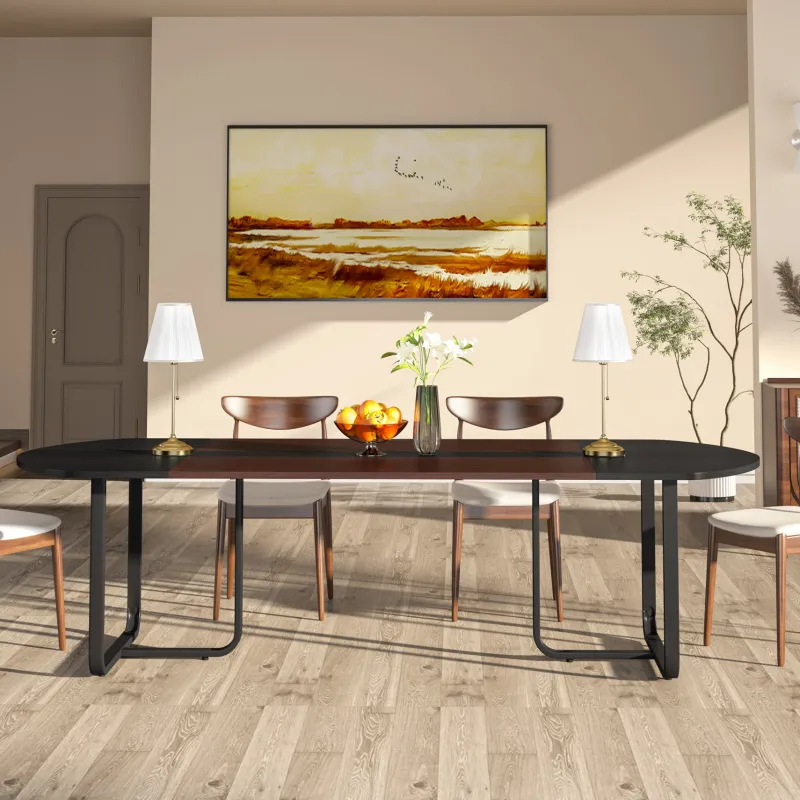 Tribesigns Dining Tables*70.86" Oval Dining Table, Modern Kitchen Table for for 6-8 People