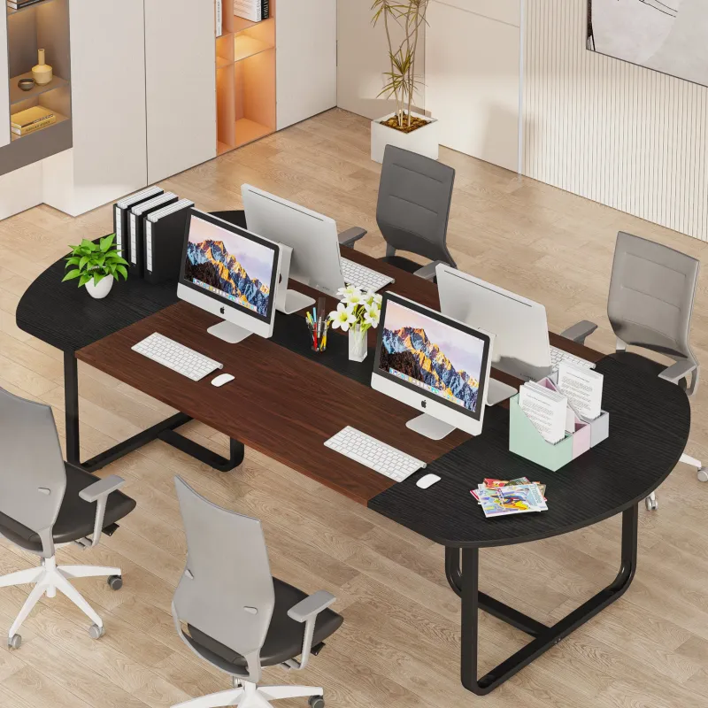 Tribesigns Desks*70.86" Oval Executive Desk, Modern Computer Meeting Table for Home Office