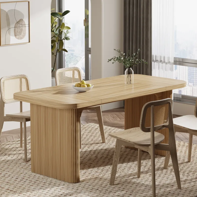 Tribesigns Dining Tables*62" Rectangular Dining Table for 4-6, Simple Kitchen Dinner Table