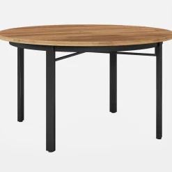 Tribesigns Dining Tables*46" Round Dining Table, Farmhouse Kitchen Table Dinner Table for 4 - 6 People