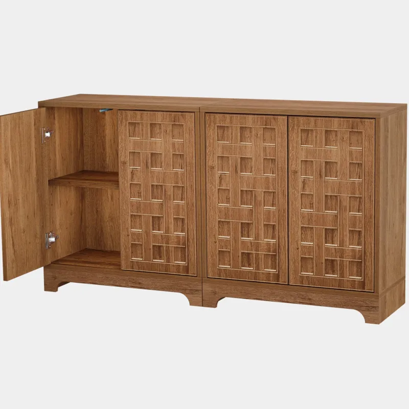 Tribesigns Sideboards & Buffets|Sideboards & Buffets*57.5" Set of 2 Sideboard Buffet, Storage Cabinet Credenza with Doors