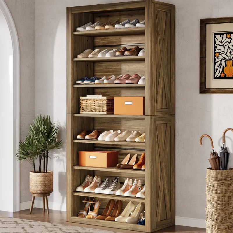 Tribesigns Shoe Racks & Cabinets|Shoe Racks & Cabinets*71" Shoe Cabinet, Freestanding Shoe Storage Organizer for 32 - 36 Pairs