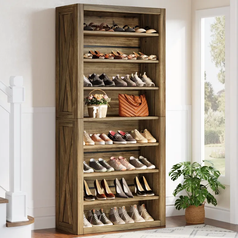 Tribesigns Shoe Racks & Cabinets|Shoe Racks & Cabinets*71" Shoe Cabinet, Freestanding Shoe Storage Organizer for 32 - 36 Pairs