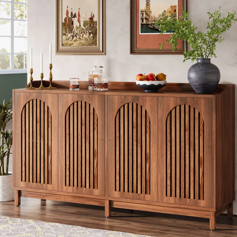 Tribesigns Sideboards & Buffets|Sideboards & Buffets*57" Sideboard Buffet, Farmhouse Storage Cabinet with Adjustable Shelf